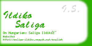 ildiko saliga business card